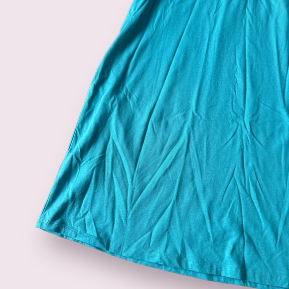 Women’s Boden Teal Eyelet Detail Modal Cotton Tank Dress Size 12 - Picture 9 of 10